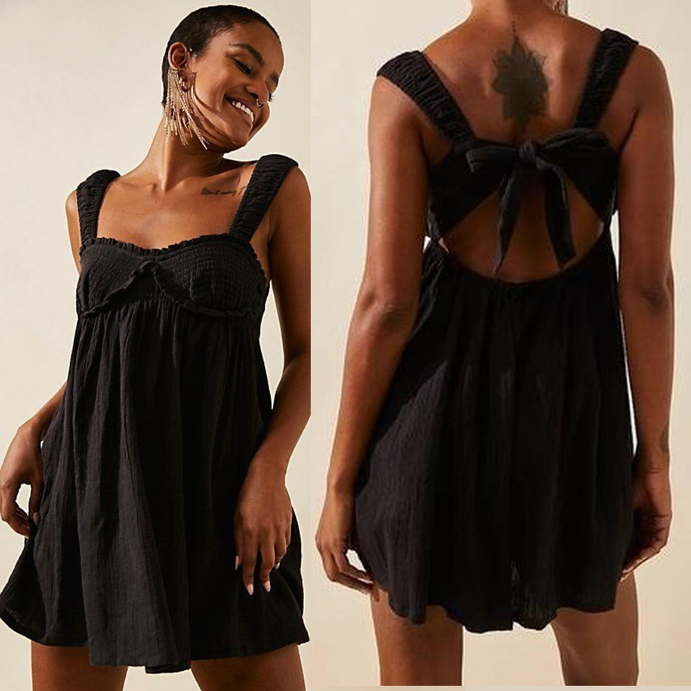 Free People Black Mini Dress
